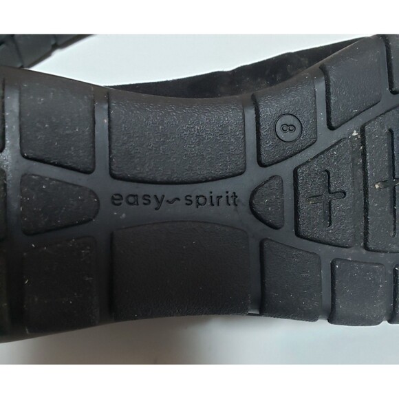 Easy Spiriit Women’  Loafers Suede Sz 8 Black Office City Slip Resistant PO Good - Picture 6 of 10